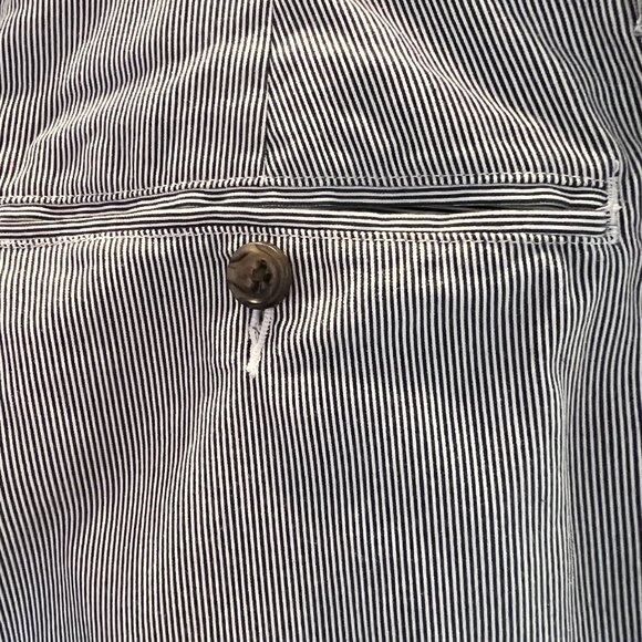 J. Crew Bedford Chino Pants 34x32 Blue White Stripe Flat Front Seersucker Summer - Picture 8 of 8